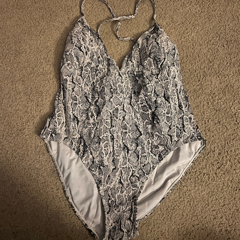 Women’s Snake Print One Piece Swimsuit